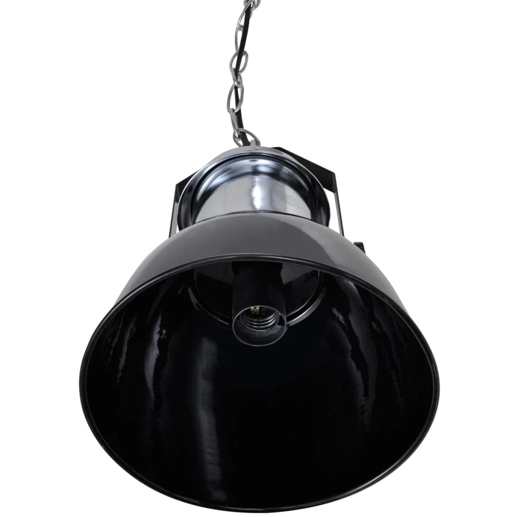 Plafondlampen 2 st in hoogte verstelbaar modern metaal zwart