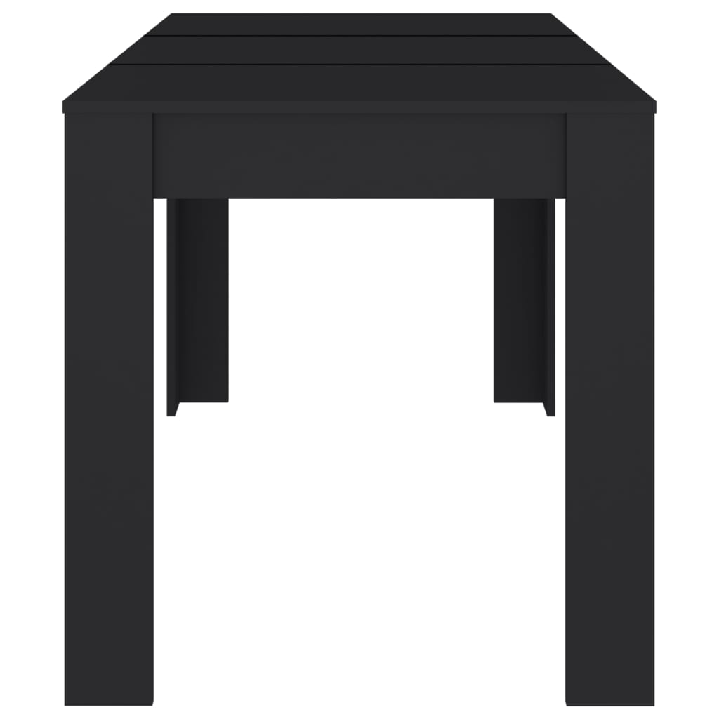 Eettafel 140x74,5x76 cm spaanplaat zwart
