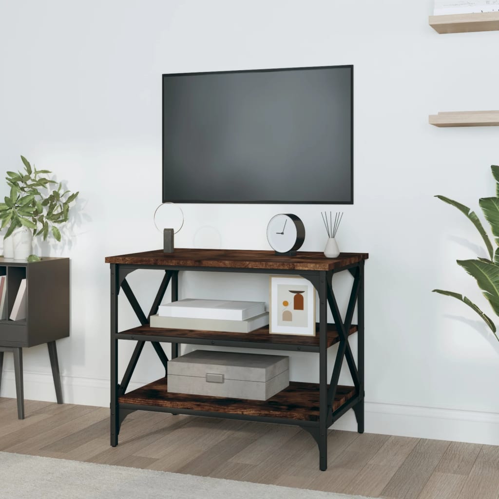 Tv-meubel 60x40x50 cm bewerkt hout gerookt eikenkleurig