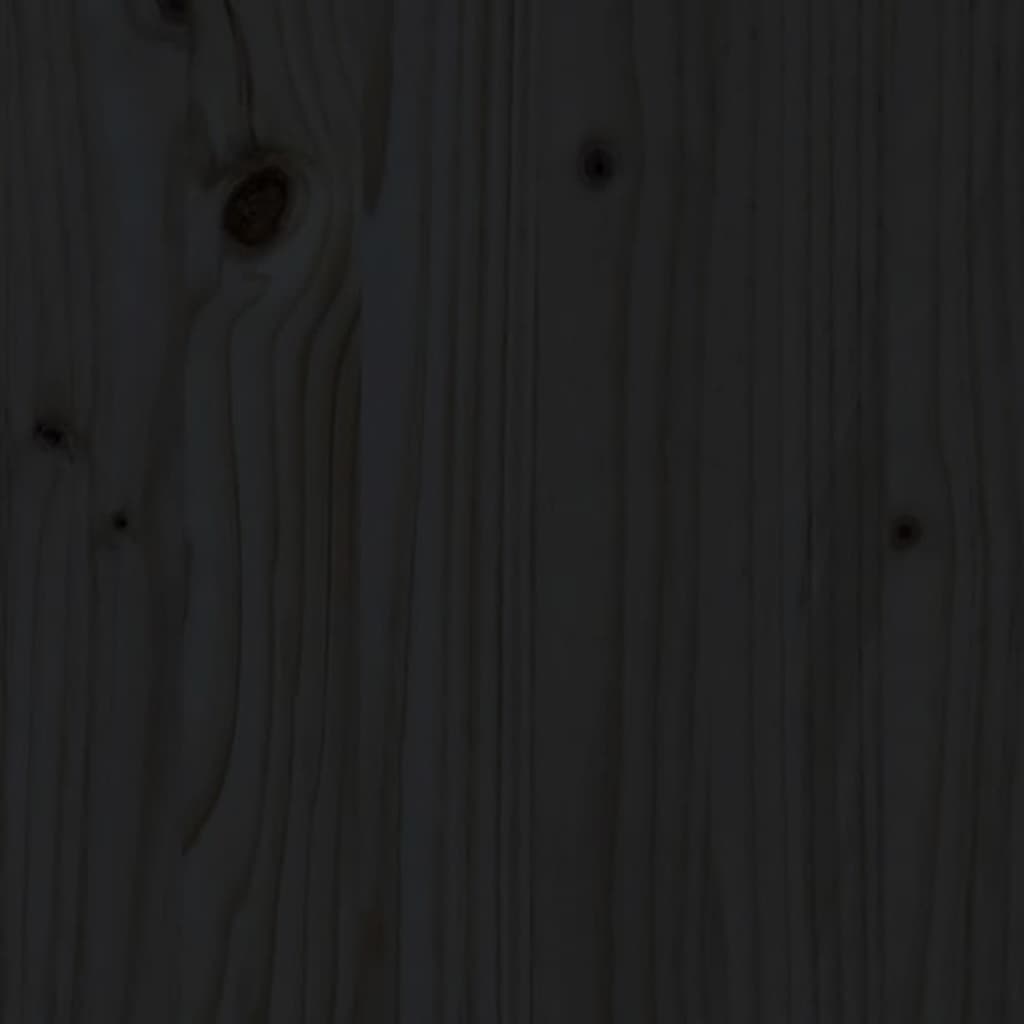 Zandbak met bankjes achthoekig massief grenenhout zwart