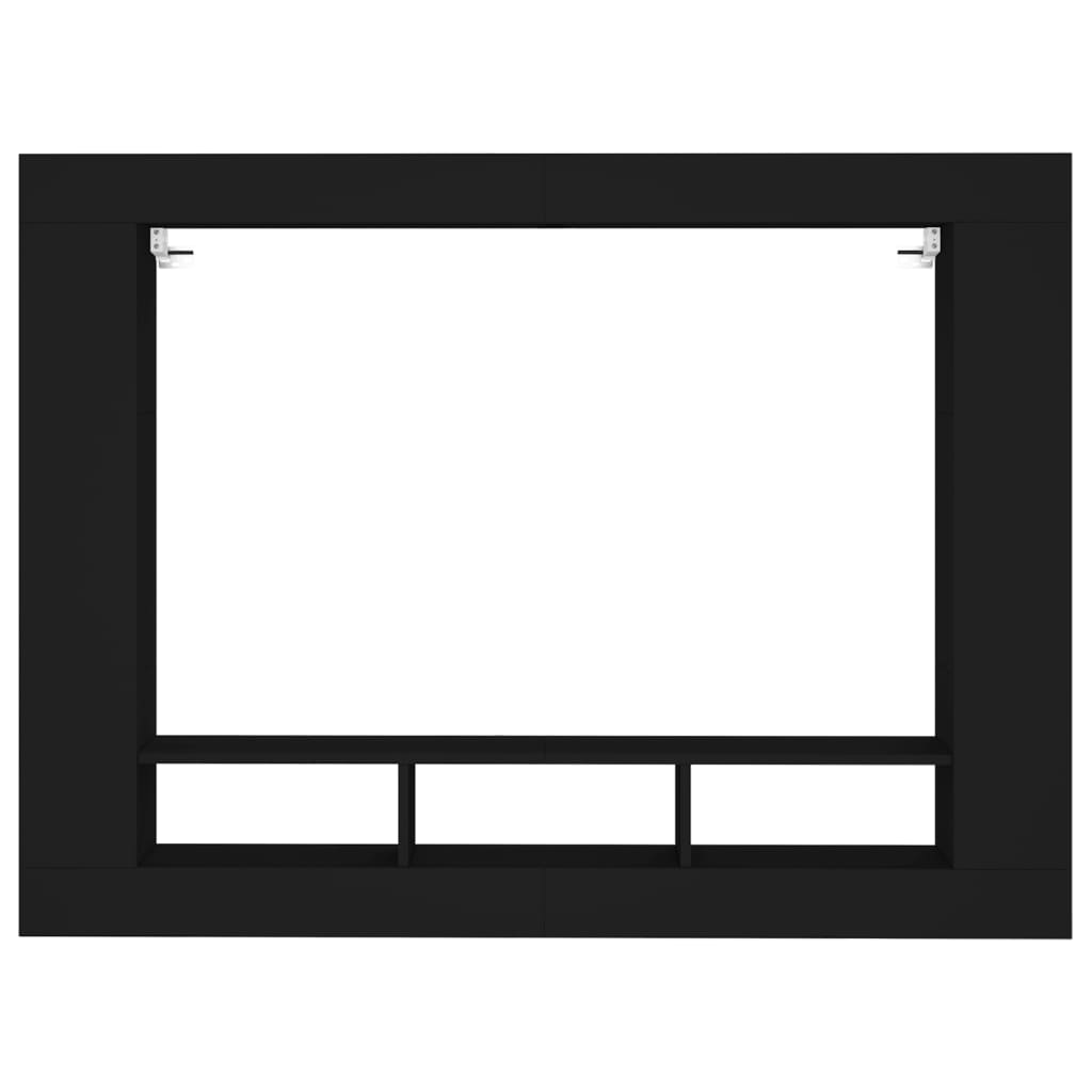 Tv-meubel 152x22x113 cm bewerkt hout zwart