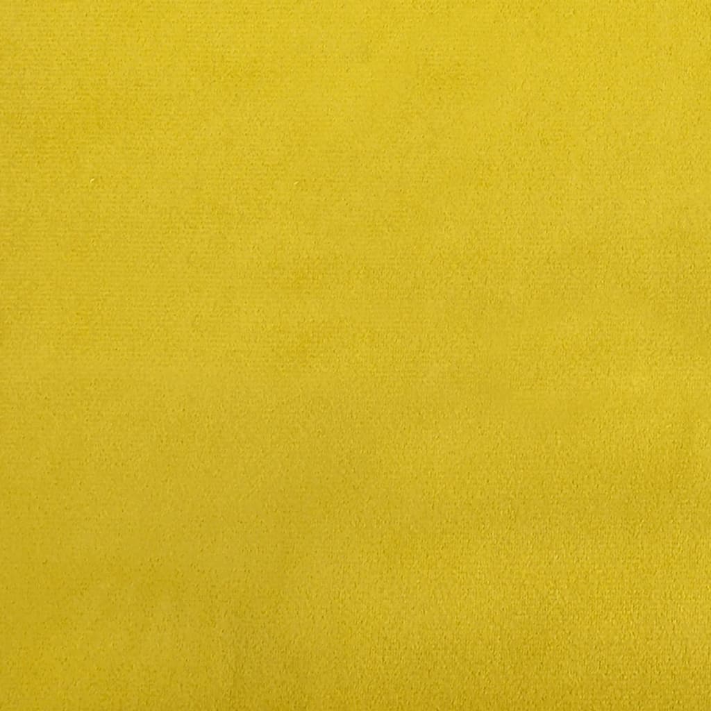 Tweezitsbank 120 cm fluweel geel