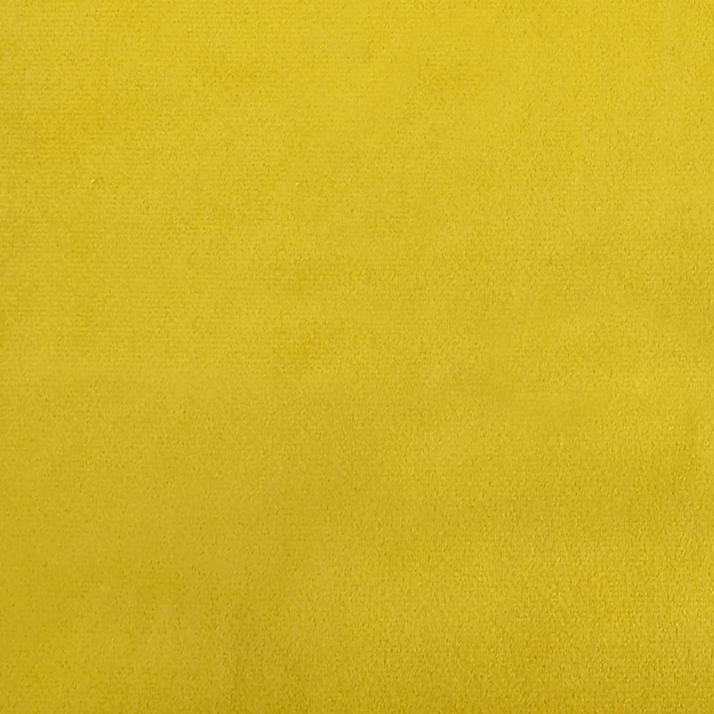Tweezitsbank 120 cm fluweel geel