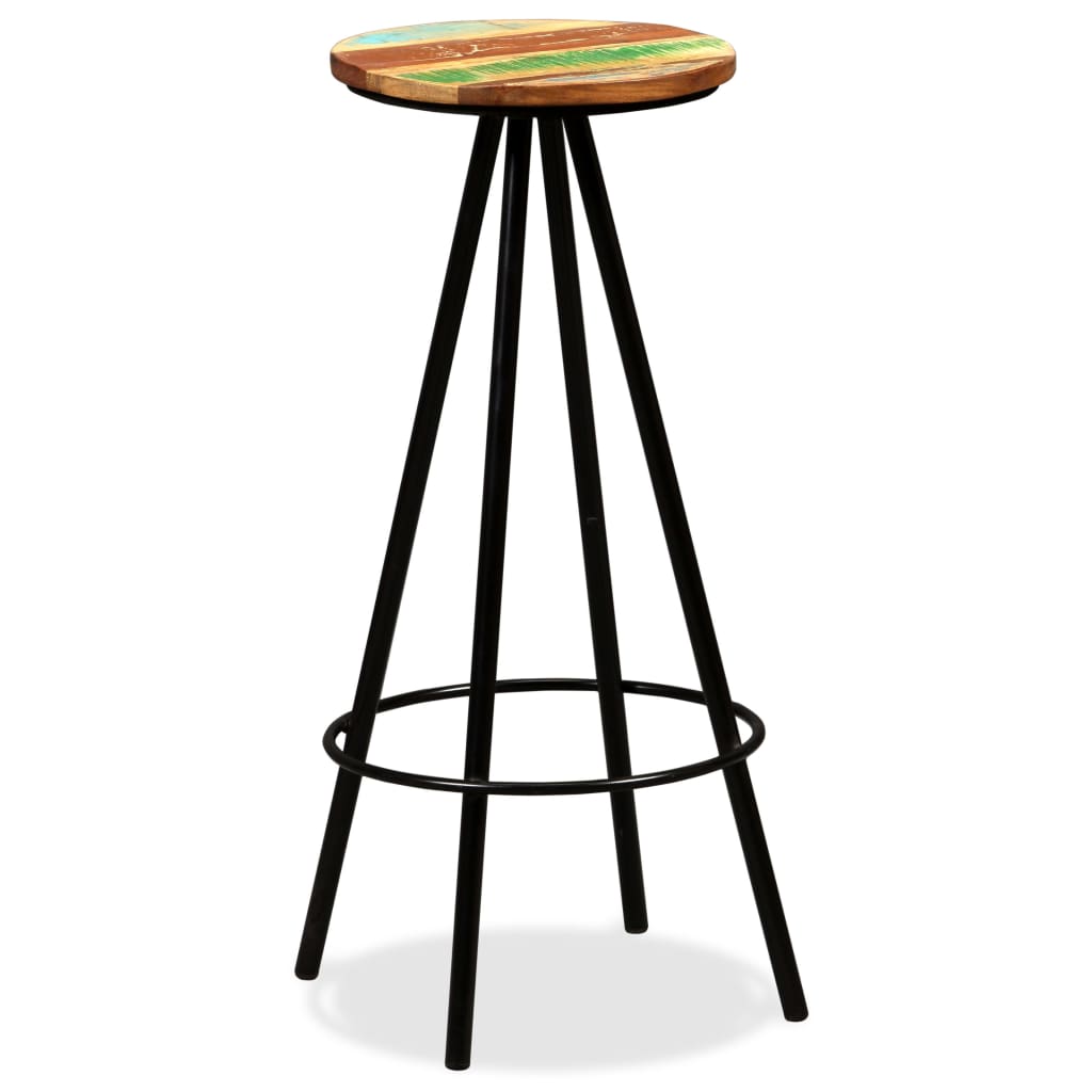 Bar stools 2 pcs solid recycled wood