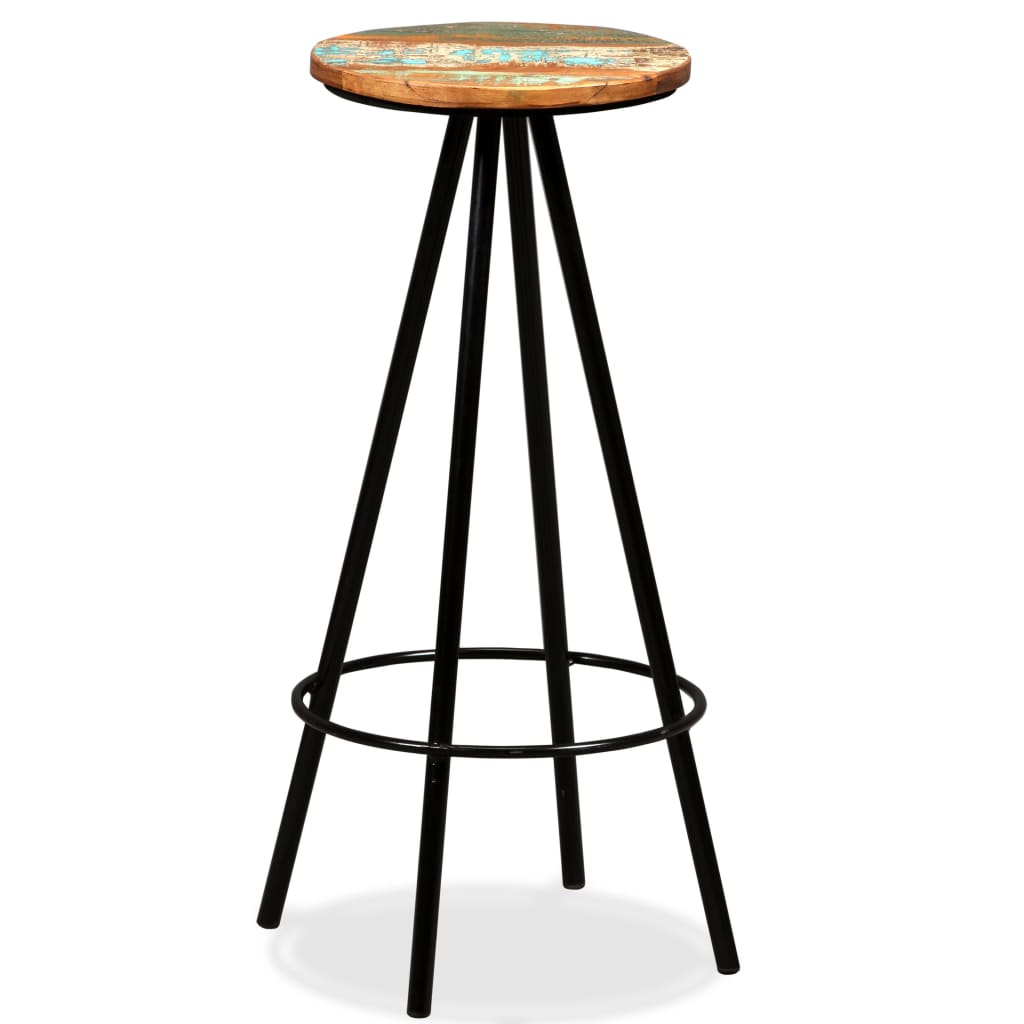 Bar stools 2 pcs solid recycled wood