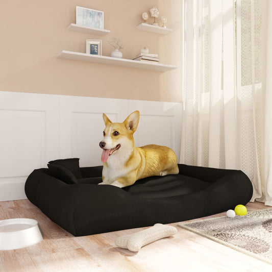 Dog bed with cushions 115x100x20 cm oxford fabric black